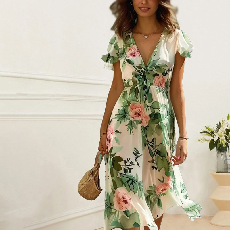 ACTIE Zara | Elegante Jurk Met Bloemenprint