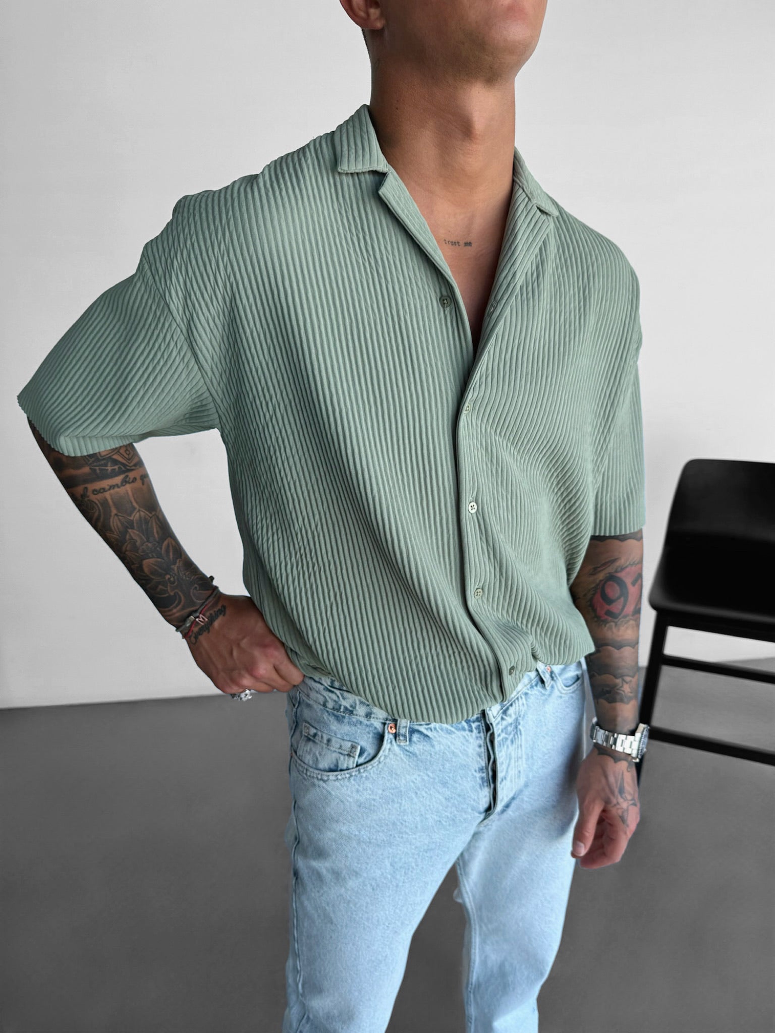 Giovanni | Oversize Ribbed Shirt ( 60% Korting! )